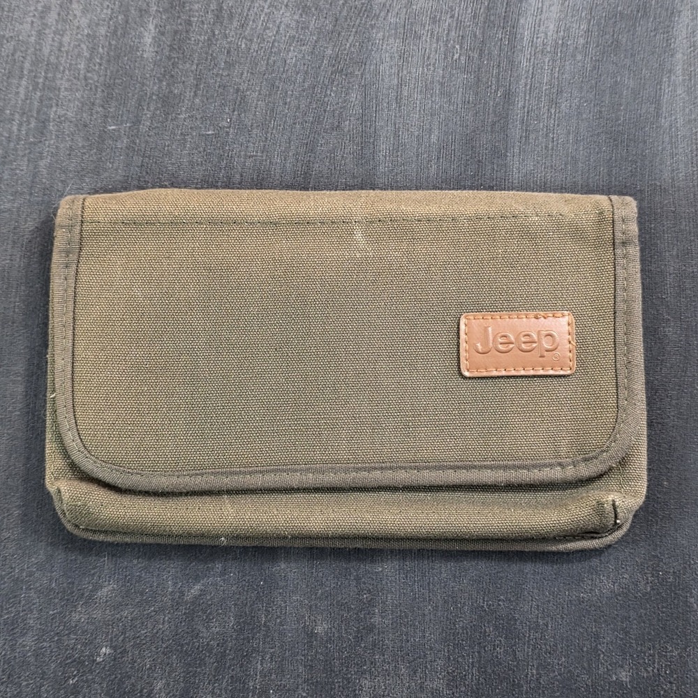 Original JEEP Owner's Manual OEM Green Canvas Pouch Case Bag ONLY